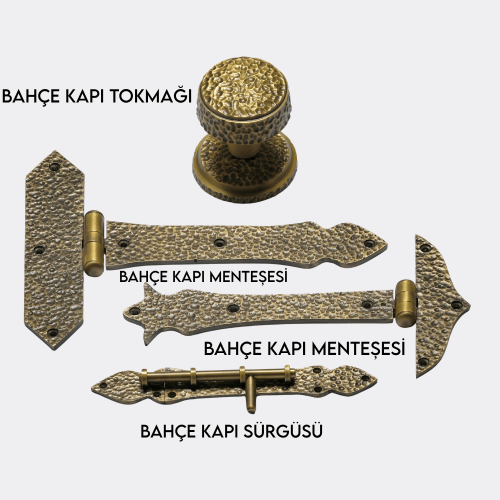 GardenForge serisi G003 Bahçe Kapı Menteşesi Sarı Oksit